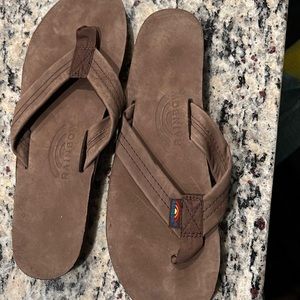 Brown leather rainbow Sandals